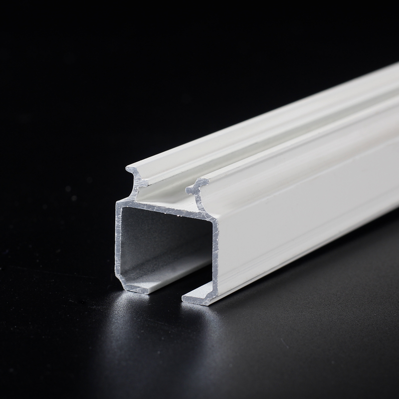 窗帘顶装侧装窗帘杆罗马杆单双直轨弯曲明暗滑轮阳台飘窗滑道 - 图1