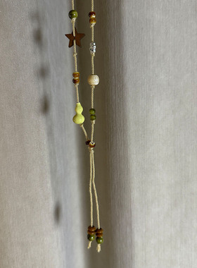 毛衣链大气高级轻奢精致百搭长款吊坠小众不掉色陶瓷项链秋冬高档