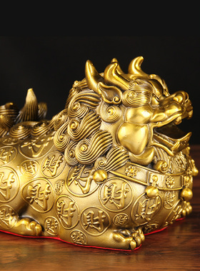 铜大肚财福貔貅摆件 铜貔貅摆件 铜财福貔貅摆件