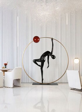 创意玻璃钢人物雕塑舞动人生酒店大堂售楼处大厅大型落地艺术摆件