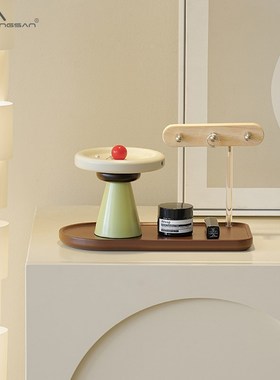 NORI简约桌面摆件收纳架入户玄关钥匙眼镜托盘装饰品