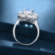 Private jewelry aquamarine 18K diamond large diamond ring