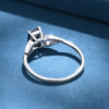 Natural colored gemstone 0.68 carat blue tourmaline ring