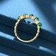 Personal Jewelry 18K gold diamond emerald ring