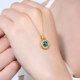 Natural colored treasure 1.05 carat tsavorite pendant