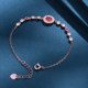 Private jewelry 18K gold rubellite bracelet with real diamonds