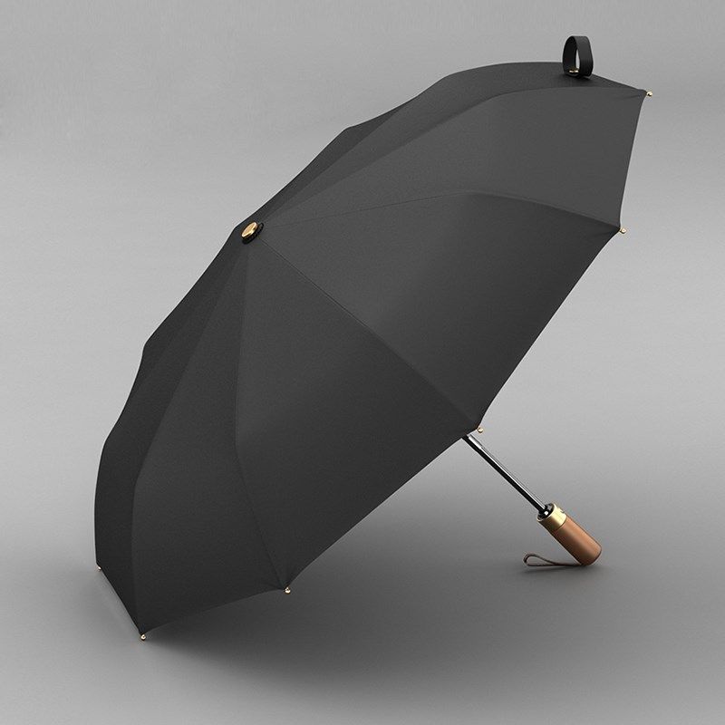 简约实木柄加大号双人加厚加固防风不锈男士全自动商务晴雨两用伞,淘宝优惠券,粉丝福利购,淘宝优惠卷