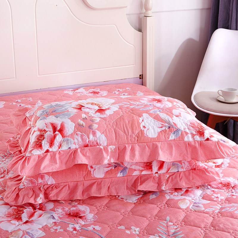 加厚夹棉花边枕套韩版枕头套学生单人加棉枕芯套一对48x74厘米秋 - 图0