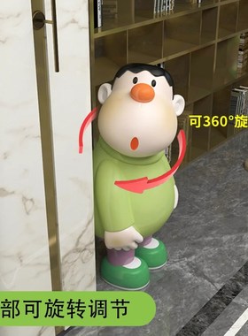 胖虎玻璃钢大摆美网红打卡景点布门雕塑户外置口商场开业件陈装饰