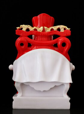 汉白玉招财文财神家用摆件开业招财进宝元宝财神