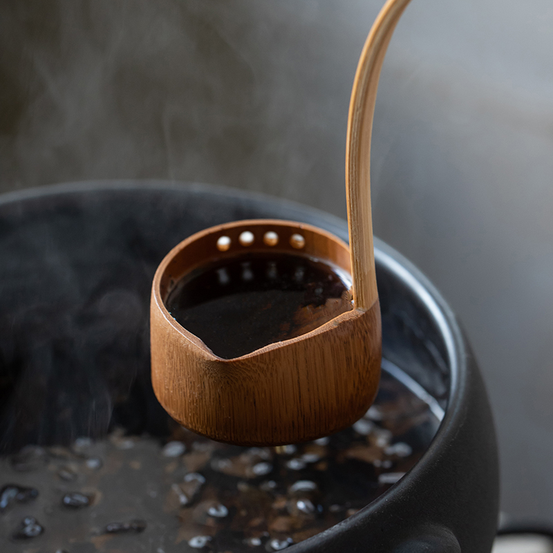 无漆竹制酒提子打酒器酒吊盛舀小水勺分碗勺子泡茶勺漏斗水瓢家用 - 图0