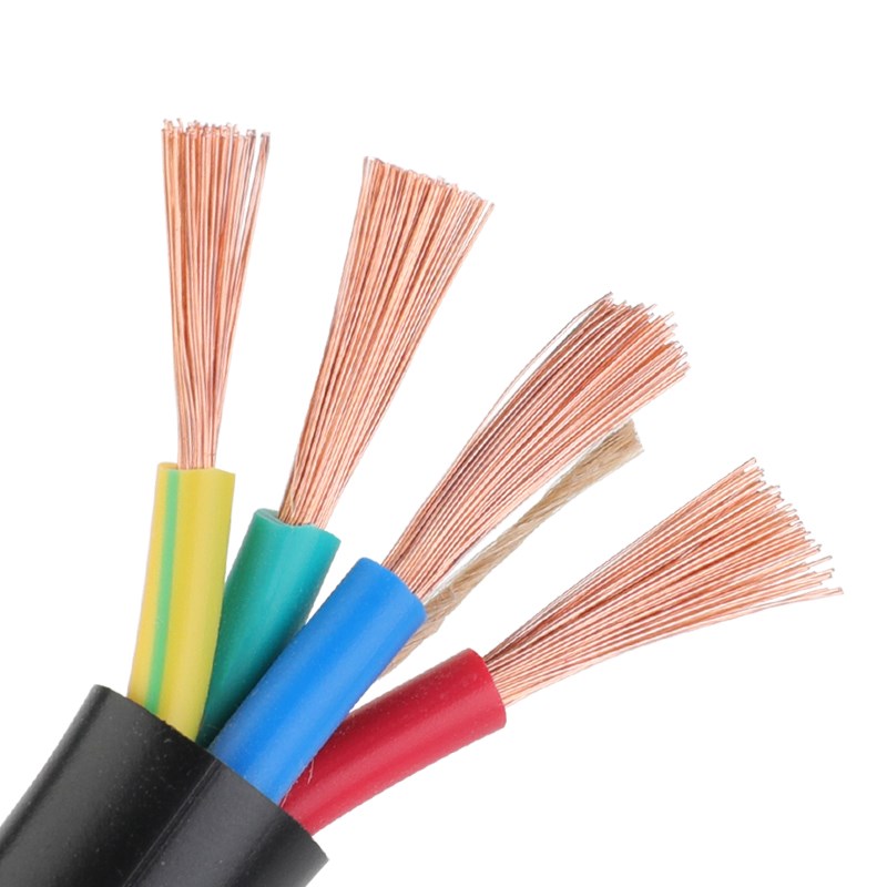 珠亚三相四线黑色4芯5芯1 1.5 2.5 4 6平方纯铜芯软护套电线电缆 - 图2