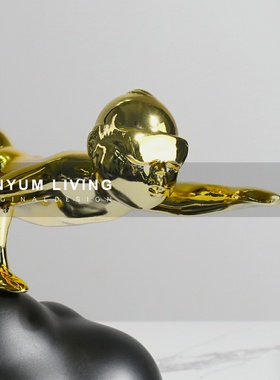 简约轻奢创意软装饰品家居样板房间售楼处电视柜.工艺品摆件