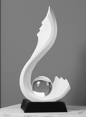 创意轻奢风生水j起工艺品摆饰高档餐柜玄关酒柜办公室桌面装饰品