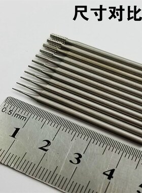 德国进口蓝盒斜牙针核雕牙雕首饰雕刻刀微雕铣刀桃形针磨头2.35柄