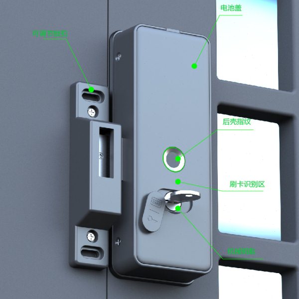 铁栏门密码锁办公室玻璃门木门有框涂鸦智能手机联动双面指纹锁 - 图3