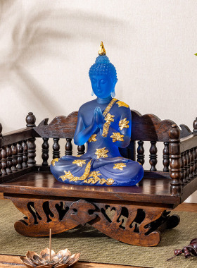 泰国实木桌面装饰复古禅意摆件