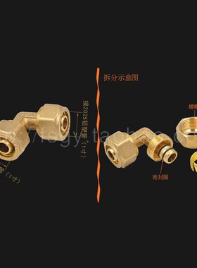 铜管件2025铝塑管接头三通直接弯通6分1寸接头铜接头管件接头配件