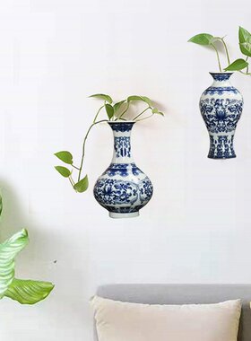 墙面装饰壁挂鱼缸创意墙上墙壁装饰挂件绿萝花盆房间挂壁水培花瓶