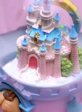 天空之城水晶球音乐盒梦幻公主城堡可旋转八音盒女孩儿童生日礼物