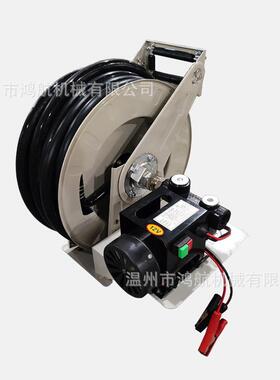 12V24V220V大流量加油机抽油泵油管卷盘一体机带泵卷管器收纳盘