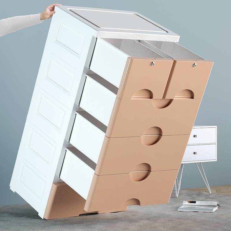 J6DA加厚抽屉式收纳柜子家用婴儿童衣服置物柜多层宝宝塑料五,淘宝优惠券,粉丝福利购,淘宝优惠卷