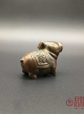 包浆合金十二生肖小猪金猪摆件 实心福猪把件可爱小猪小摆件