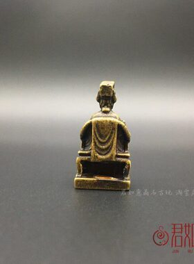 实心黄铜王母娘娘小摆件全铜迷你金母如意西王母神话故事人物挂件