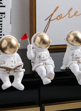 简约创意宇航员摆件家居玄w关书柜装饰品儿童房办公室桌面摆设