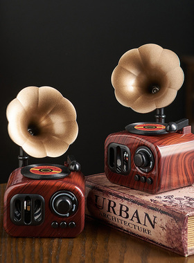 留声机摆件复古怀旧老物件桌面家居饰品八音盒i.s生日礼物