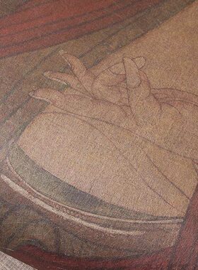 1:0.7 宋 阿弥陀佛接引图 大都会国画人物名画真迹复制品53x120cm
