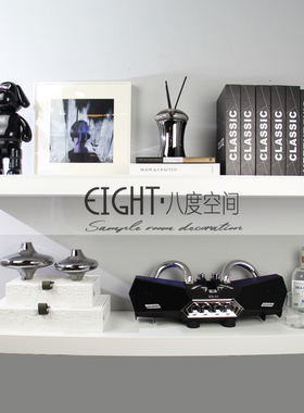 样板间售楼部隔断书架书柜创意装饰品摆件软装饰品道X具假书模型