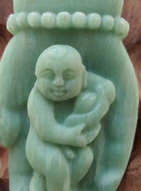 天河石关公老寿星南极仙翁平安扣笑面佛观音菩头招财童子佛手吊坠