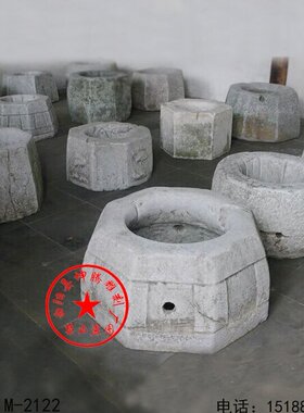 石雕古井口 庭院装饰井台 汉白玉井圈 树圈  酒店别墅水池围栏