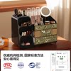 Retro multi-compartment drawer-type desktop cosmetics storage box
