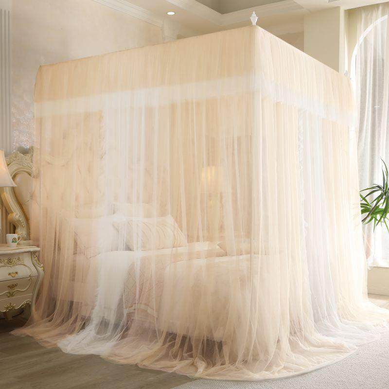 宫廷落地蚊帐双层纱双人家用1米8床1.5a类带支架加高公主风三开门,淘宝优惠券,粉丝福利购,淘宝优惠卷