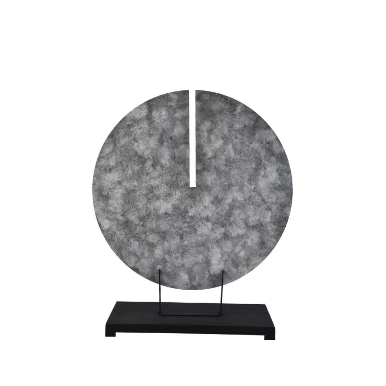 新中式轻奢样板房圆形铁艺复古摆件客厅大堂边柜云彩家居软装饰品,淘宝优惠券,粉丝福利购,淘宝优惠卷