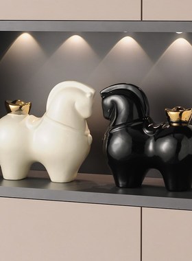 马上有钱红酒架摆件轻奢家居客厅餐边柜酒柜装饰品高级感软装