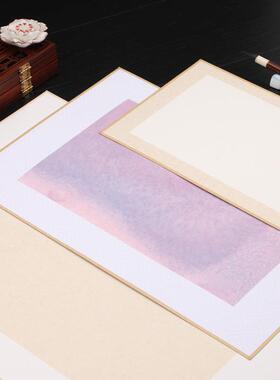 宣纸卡纸精裱加厚古法软卡画片书法绘画作品宣纸传统手工精装