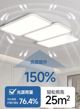 钢琴键普瑞全光谱护眼创意客厅灯卧室吸顶灯现代简约大气中山灯具