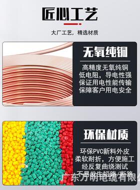 广州珠江BVR电线国标家装家用阻燃铜芯1.52.54平方多股软线电缆