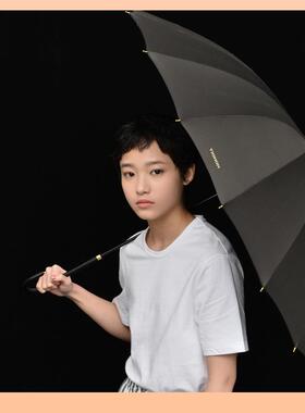 Θ长柄雨伞女晴雨两用日系16骨直柄抗风双人大号直杆自动