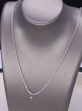 DIY配件S925纯银带硅胶调节闪花链多功能加粗毛衣链套链锁骨链女