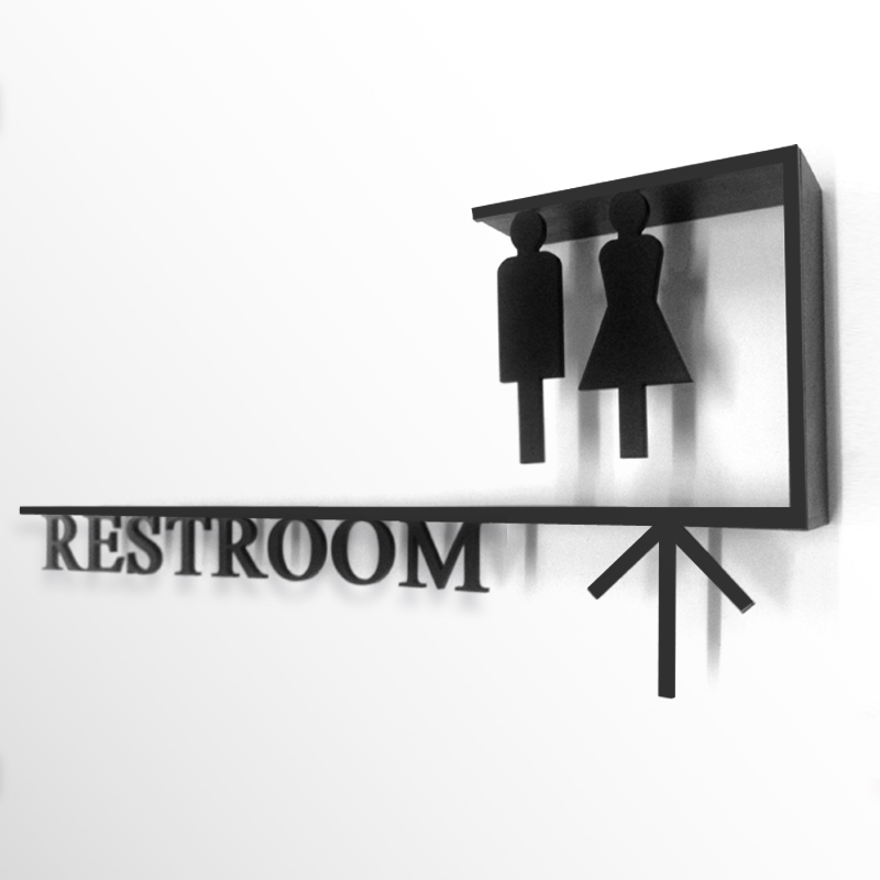 酒店洗手间指示牌男女厕所标识牌公共卫生间标志门牌创意挂牌定制 - 图3