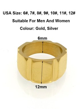 明星不锈钢钢圈齿轮个性时尚戒指 爆款热卖时尚简约大方