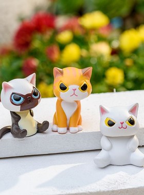 趣玩园艺创意变脸换装小动物装饰摆件H换造型小猫狗微景观花盆装