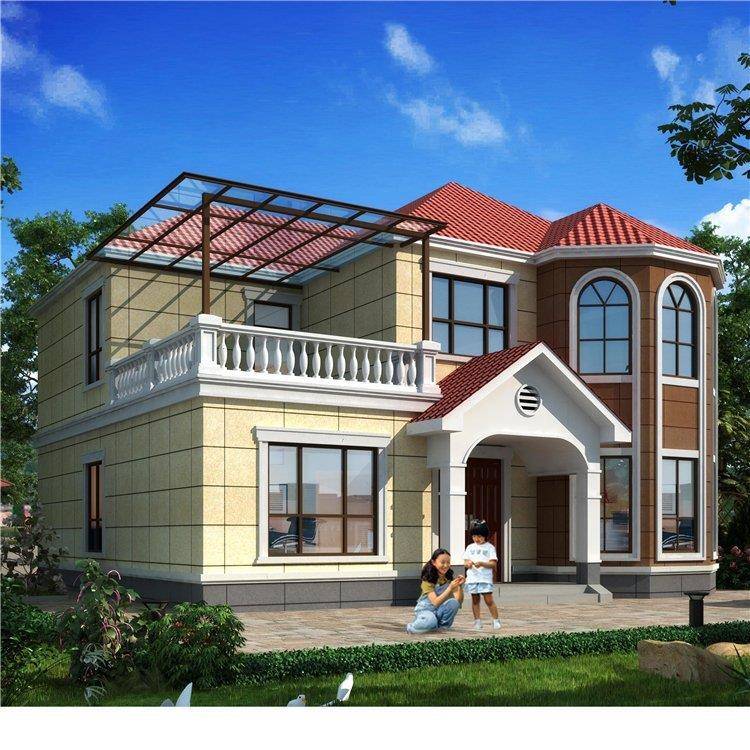 旅游度假休闲轻钢别墅集成房屋农村自建俩层三层钢结构洋房移动房 - 图1