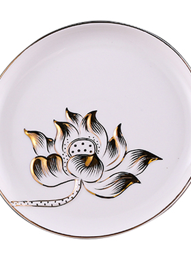 陶瓷供果果盘供盘家用供水杯供佛杯佛前上香炉烧香炉莲花供奉套装