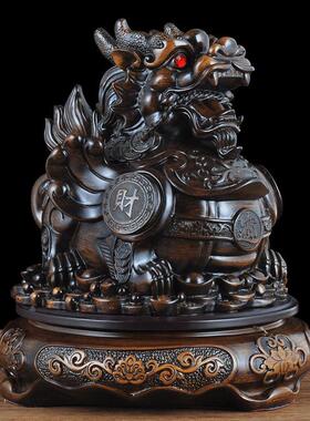 中式大号招财貔貅树脂摆件 客厅风水工艺品 猫熊造型乔迁新居开运