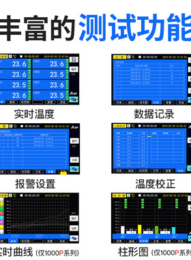 A-BF不凡多路温度记录仪彩屏温度曲线多通道工业级温度记录仪表